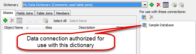 This image shows how to associate a Data Dictionary with an ADO connection.